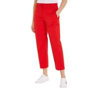 Tommy Hilfiger Pantalones Chino para Mujer Slim Fit, Rojo (Fierce Red), 32