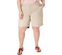 Tommy Hilfiger Pantalones Cortos Casuales para Mujer, Caqui, 44