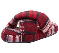 Tommy Hilfiger Pantuflas para mujer a cuadros escoceses Fw0fw07608, Cuadros de tartán rojo, 38 EU