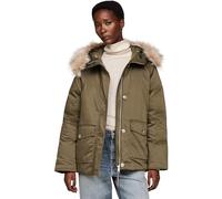 Tommy Hilfiger Parka Mujer Padded Parka With Fur con Botones, Multicolor (Army Green), XXS