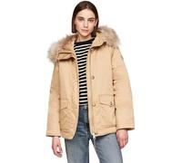 Tommy Hilfiger Parka Mujer Padded Parka With Fur con Botones, Verde (Classic Khaki), L