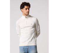 Tommy Hilfiger Pima Org Ctn Cashmere Zip Mock M Blanco