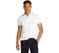 Tommy Hilfiger Polo Ajustado con Punta para Hombre, MW0MW37346 S/S, Color Blanco, Talla M, Blanco (Blanco), M