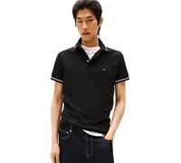 Tommy Hilfiger Polo Ajustado para Hombre, MW0MW37346 S/S, Color Negro, Talla XL, Negro (Negro), XL