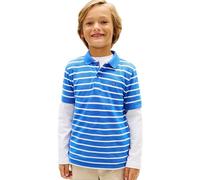 Tommy Hilfiger Polo con Bandera para niño, Talla 5 años, Talla S, KB0KB09103, Color Azul (Empire Blue Stripe), Talla 5 años