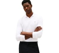 Tommy Hilfiger Polo de Manga Larga Hombre Liquid Cotton Regular Fit, Blanco (White), XL
