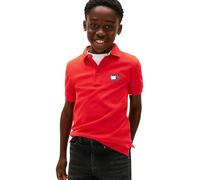 Tommy Hilfiger Polo de Bandera Ondulada para niño, con Solapa Ithica SS KB0KB10227, Color Rojo (Rapid Red), 10 años