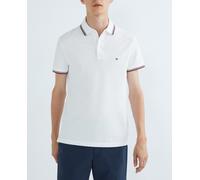 Tommy Hilfiger Polo de hombre de manga corta con detalles corporativos. Blanco XL