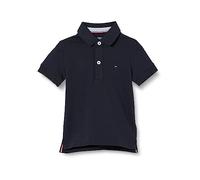 Tommy Hilfiger Polo de Manga Corta Chicos de algodón orgánico, Azul (Sky Captain), 4 Años