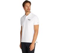 Tommy Hilfiger Polo de Manga Corta Hombre Chainstitch Regular Fit, Blanco (White), XS