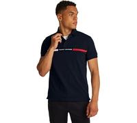 Tommy Hilfiger Polo de Manga Corta Hombre Chest Insert Regular Fit, Azul (Desert Sky), XS