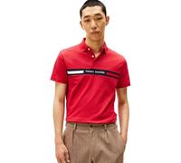 Tommy Hilfiger Polo de Manga Corta Hombre Chest Insert Regular Fit, Multicolor (Medium Red), XS