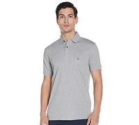 Tommy Hilfiger Polo de Manga Corta Hombre Core 1985 Regular Fit, Gris (Medium Grey Heather), S