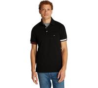 Tommy Hilfiger Polo de manga corta Hombre Flag Cuff Slim Fit, Negro (Black), XXL