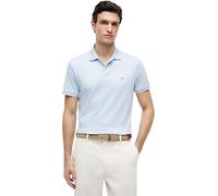 Tommy Hilfiger Polo de Manga Corta Hombre Liquid Cotton con Tapeta de Botones, Azul (Breezy Blue), XXL