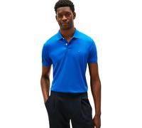 Tommy Hilfiger Polo de Manga Corta Hombre Liquid Cotton con Tapeta de Botones, Azul (Vibrant Indigo), S