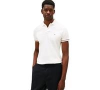 Tommy Hilfiger Polo para Hombre Liquid Cotton RWB Cuff Slim Mw0mw41612 S/S, Color Blanco (Crudo), XXL, Blanco (Crudo), XXL