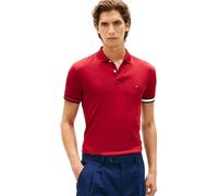 Tommy Hilfiger Polo de Manga Corta Hombre Liquid Cotton Slim Fit, Rojo (Regatta Red), S
