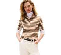 Tommy Hilfiger Polo de Manga Corta Mujer 1985 Pique Regular Fit, Marrón (Hunter Brown/Ecru STP), 3XL