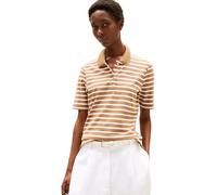 Tommy Hilfiger Polo de Manga Corta Mujer 1985 Pique Regular Fit, Multicolor (Hickory/Ecru STP), L