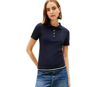 Tommy Hilfiger Polo de Manga Corta Mujer 1985 Polo Slim Fit, Azul (Desert Sky), XL