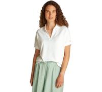 Tommy Hilfiger Polo de Manga Corta Mujer Lyocell Relaxed sin Botones