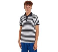 Tommy Hilfiger Polo de Manga Corta para Hombre 1985 Slim Fit, Azul (Desert Sky/White), S