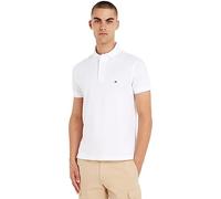 Tommy Hilfiger Polo de Manga Corta para Hombre 1985 Slim Fit, Blanco (White), XXL