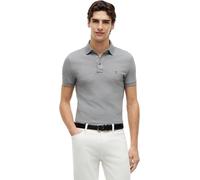 Tommy Hilfiger Polo de Manga Corta para Hombre 1985 Slim Fit, Gris (Medium Grey Heather), L