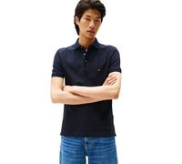 Tommy Hilfiger Polo de Manga Corta para Hombre en Corte Ajustado con algodón piqué elástico y orgánico, Desert Sky, XX-Large