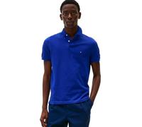 Tommy Hilfiger Polo de Manga Corta para Hombre en Corte Ajustado con algodón piqué elástico y orgánico, Cuña Azul, Medium