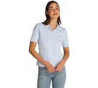 Tommy Hilfiger Polo de Manga Corta para Mujer Regular Fit, Azul (Breezy Blue), XS