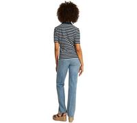 Tommy Hilfiger Polo de Manga Corta para Mujer Regular Fit, Multicolor (Dark Night Navy/Ecru STP), M