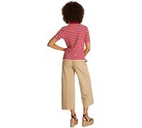 Tommy Hilfiger Polo de Manga Corta para Mujer Regular Fit, Multicolor (Primary Red/Ecru STP), M