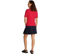 Tommy Hilfiger Polo de Manga Corta para Mujer Regular Fit, Rojo (Primary Red), XS
