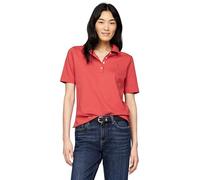 Tommy Hilfiger Polo de Manga Corta para Mujer Regular Fit, Rojo (Terra Red), S
