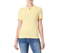 Tommy Hilfiger Polo de Manga Corta para Mujer Slim Fit, Amarillo (Citronella), M
