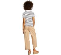 Tommy Hilfiger Polo de Manga Corta para Mujer Slim Fit, Multicolor (Breton Ecru/Dark Night Navy STP), L