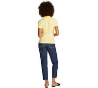 Tommy Hilfiger Polo de Manga Corta para Mujer Slim Fit, Multicolor (Citronella/Ecru STP), S