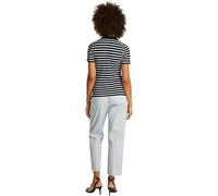 Tommy Hilfiger Polo de Manga Corta para Mujer Slim Fit, Multicolor (Dark Night Navy/Ecru STP), L