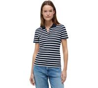 Tommy Hilfiger Polo de Manga Corta para Mujer Slim Fit, Multicolor (Dark Night Navy/Ecru STP), S