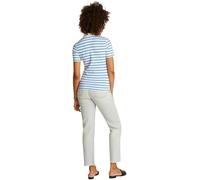 Tommy Hilfiger Polo de Manga Corta para Mujer Slim Fit, Multicolor (Ecru/Blue Spell STP), S