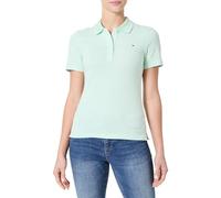 Tommy Hilfiger Polo de Manga Corta para Mujer Slim Fit, Verde (Opal Green), M