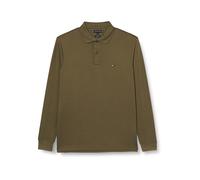 Tommy Hilfiger Polo de Manga Larga Hombre Liquid Cotton Regular Fit, Multicolor (Army Green), S