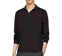 Tommy Hilfiger Polo de Manga Larga Hombre Liquid Cotton Regular Fit, Negro (Black), L