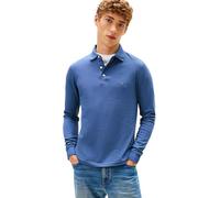 Tommy Hilfiger Polo de manga larga Hombre Slim Basic, Azul (Aegean Sea), XS