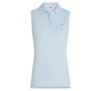 Tommy Hilfiger Polo de Manga Corta Mujer 1985 Slim Fit, Azul (Breezy Blue), S