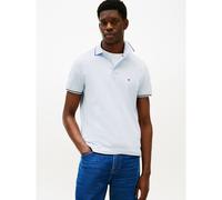 TOMMY HILFIGER Polo entallado con ribetes. Color azul cielo