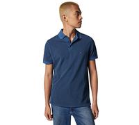 Tommy Hilfiger Polo Essential REG de algodón líquido para Hombre, Azul (Night Sky), M