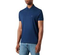 Tommy Hilfiger Polo Essential REG de algodón líquido para Hombre, Azul (Night Sky), S